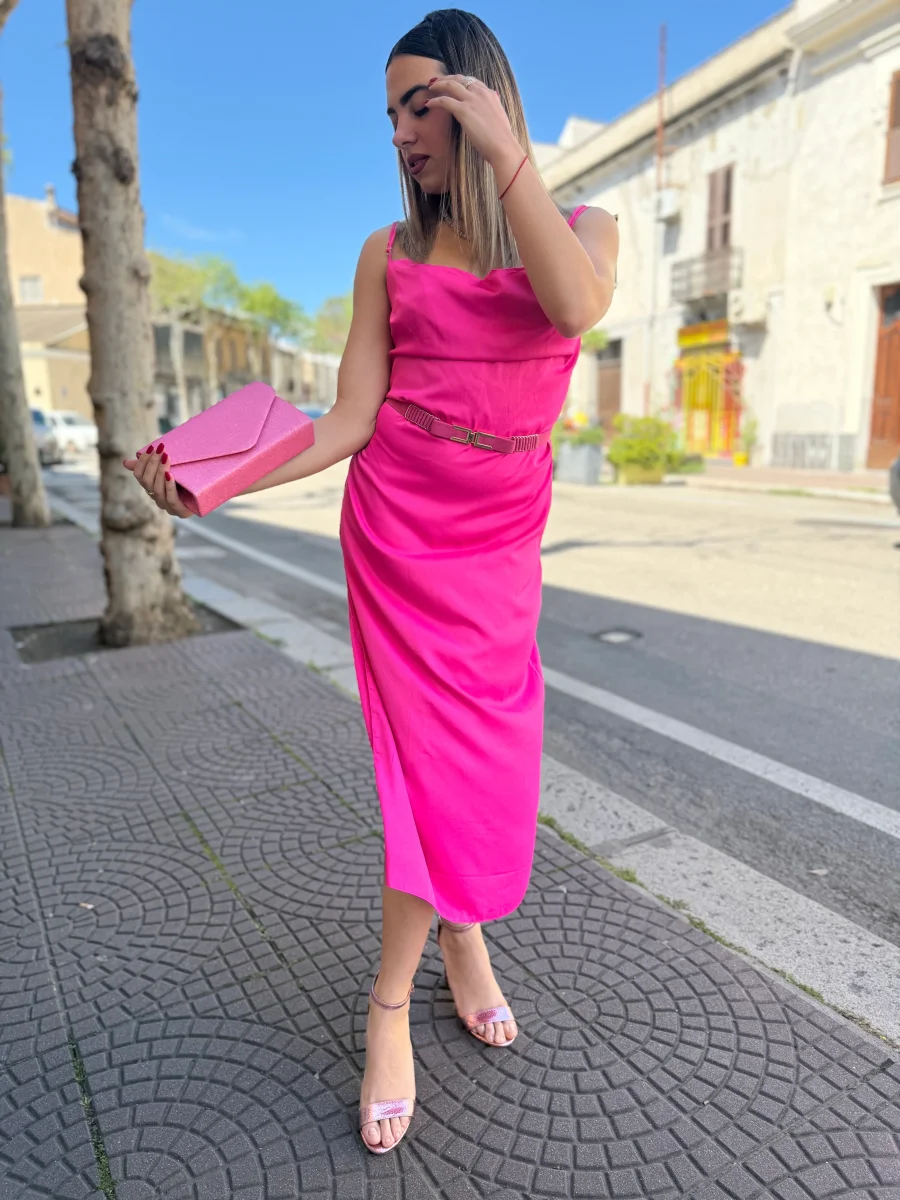 Vestito "Satin lover" fucsia