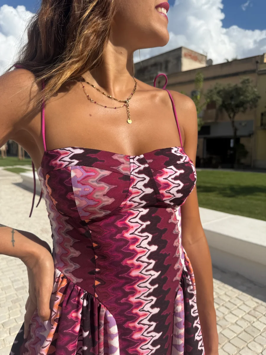 Abito “Dandeon” fucsia - immagine 3