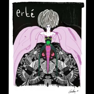 Poster Art original illustration Greta Pigatto home decor trocito Erte