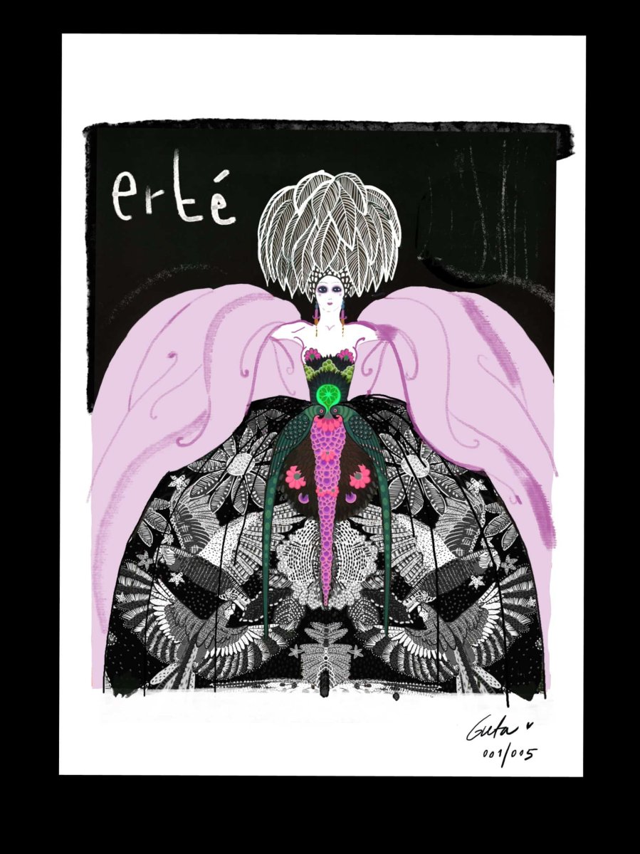 Poster Art original illustration Greta Pigatto home decor trocito Erte - immagine 2