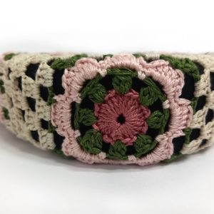 Cerchietto Uncinetto Rosa