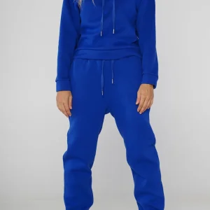 Pantalone Jogger Blu elettrico con ricamo Rue 19 Milano