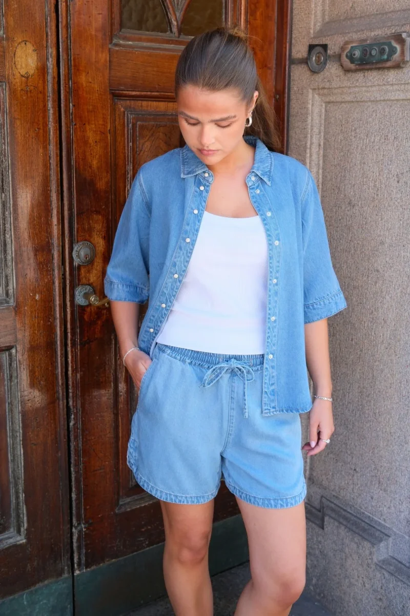 Telaio Shorts - denim azzurro - immagine 4