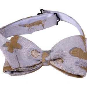 Papillon annodato, celeste e cammello