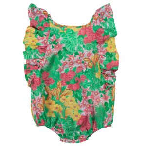 Body fiocco Anna verde a fiori