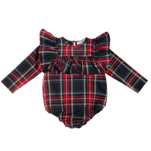 Terminata Camicetta body  Emma scozzese rosso e nero