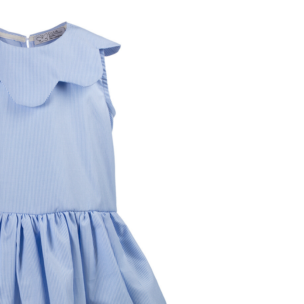 Abito Pagliaccetto Aurora bimba a righe azzurre - immagine 7