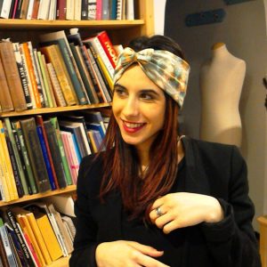 Fascia con fiocco fantasia animalier