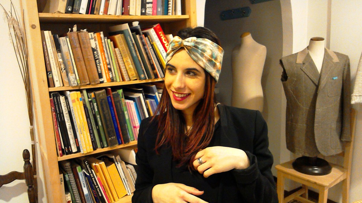 Fascia con fiocco fantasia animalier