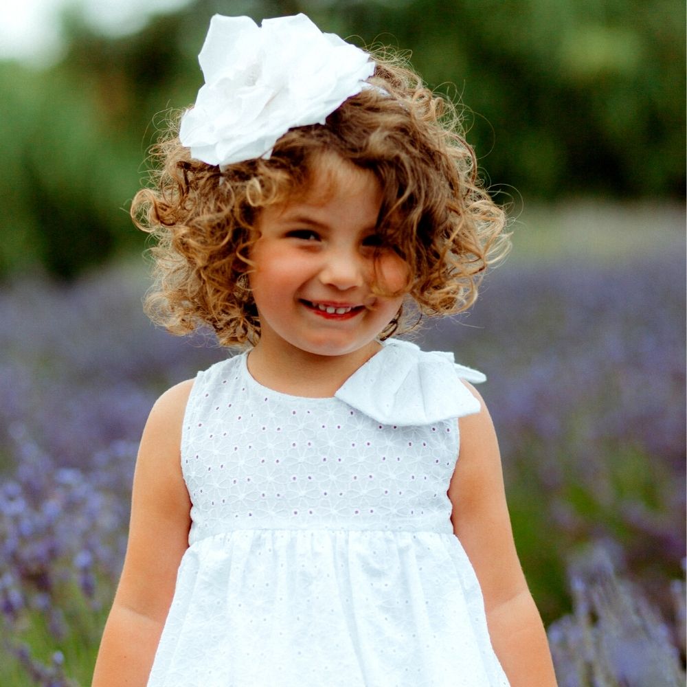 Terminato Abito Beatrice cerimonia bambina in pizzo - immagine 8