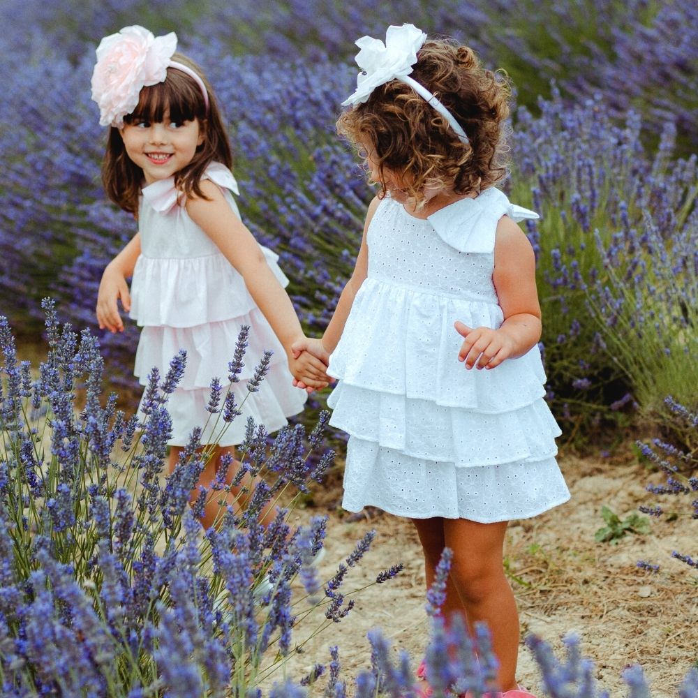 Terminato Abito Beatrice cerimonia bambina in pizzo - immagine 9