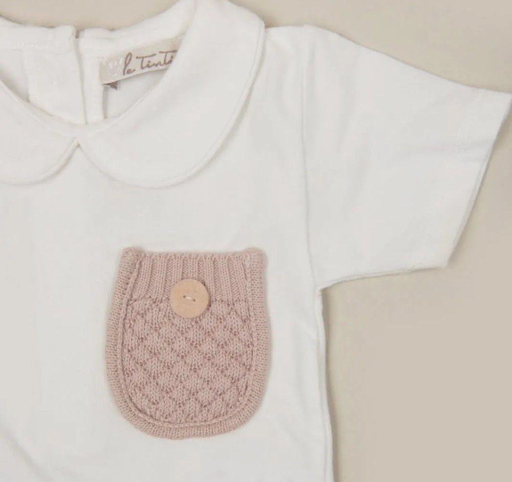 Body con colletto e taschino - immagine 3