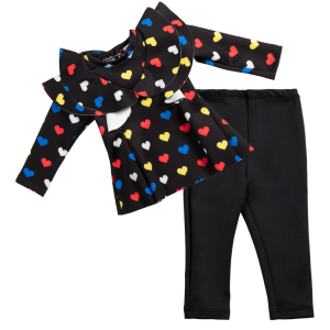 Completo da bambina a Cuori
