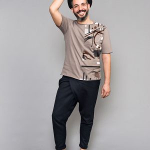 t shirt girocollo dipinta a mano