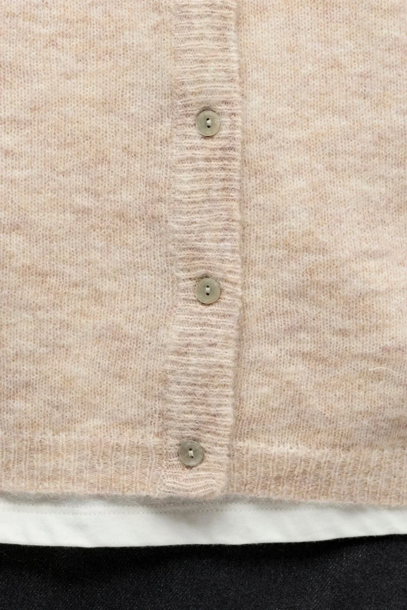 Cardigan in maglia agata - Humus Melange - immagine 4