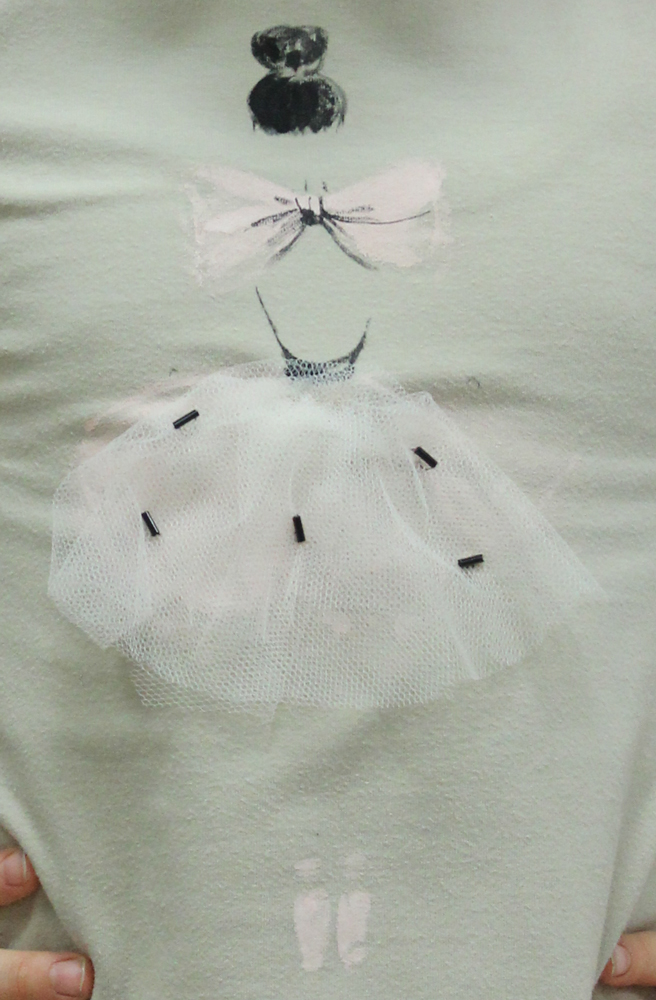 maglia ballerina bambina dipinta a mano - immagine 4