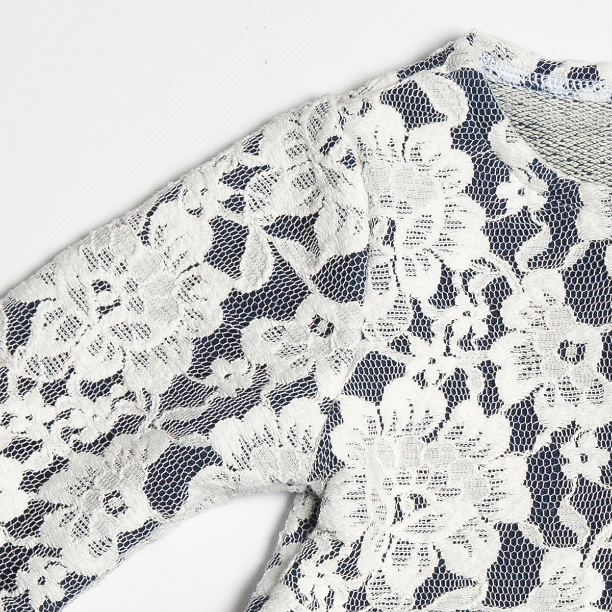 Abito da bambina in felpa blu - immagine 4