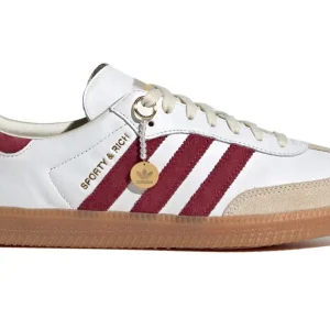 adidas samba sporty & rich white collegiate burgundy
