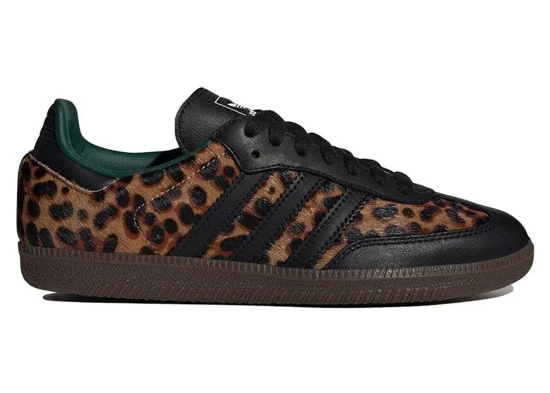 Adidas Samba Og Black Green Leopard (Women's)