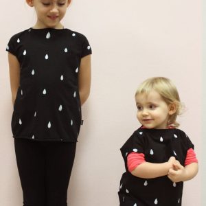 magliette personalizzate bambina goccioline dipinte a mano