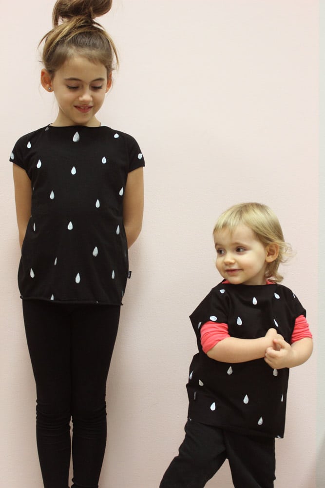 magliette personalizzate bambina goccioline dipinte a mano - immagine 2