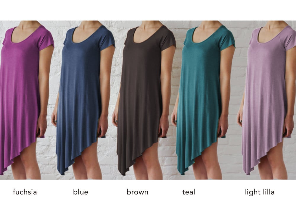 Maglia artigianale donna, top asimmetrico, pezzo unico athena - immagine 3