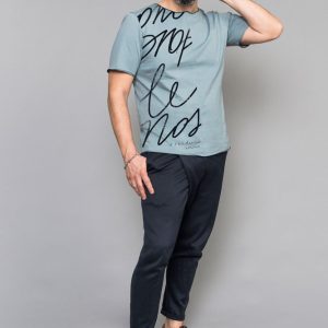 Maglia uomo girocollo dipinta a mano