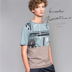 T shirt uomo girocollo dipinta a mano numerata