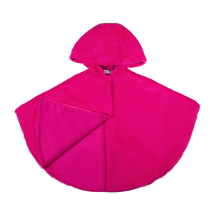 Mantellina in pelliccia ecologica fuxia