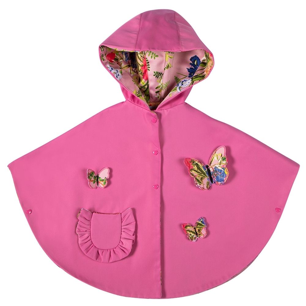 Terminata Mantellina impermeabile a fiori e farfalle - immagine 3