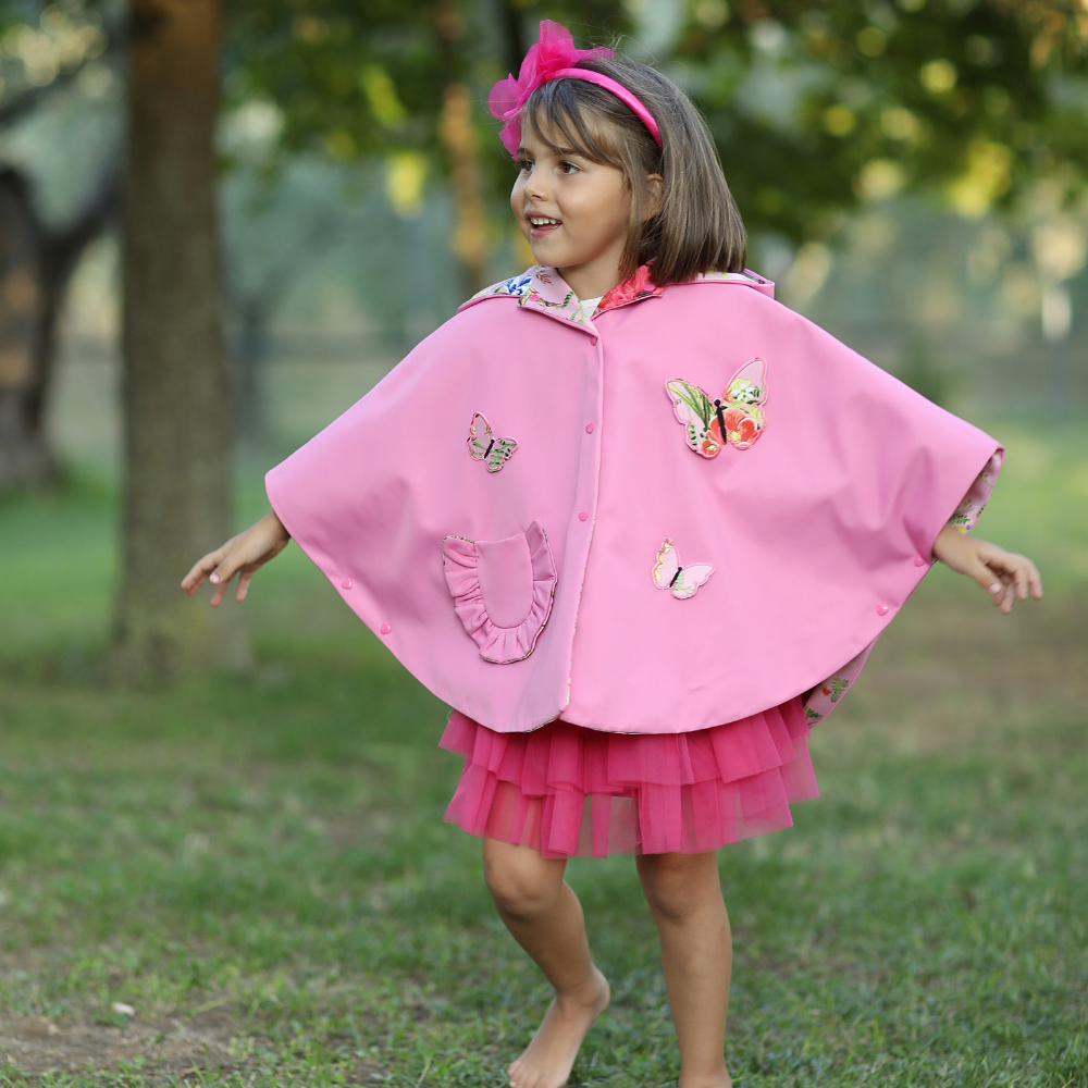 Terminata Mantellina impermeabile a fiori e farfalle - immagine 8