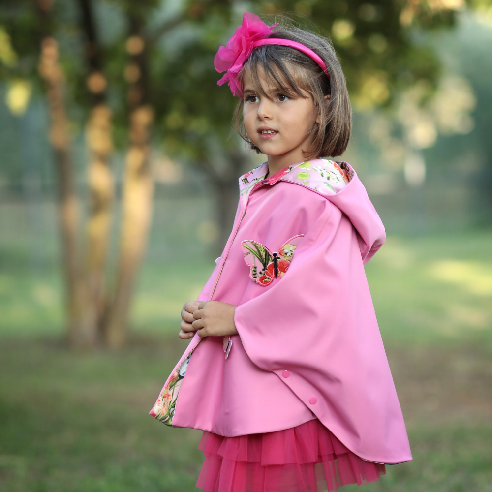 Terminata Mantellina impermeabile a fiori e farfalle - immagine 9