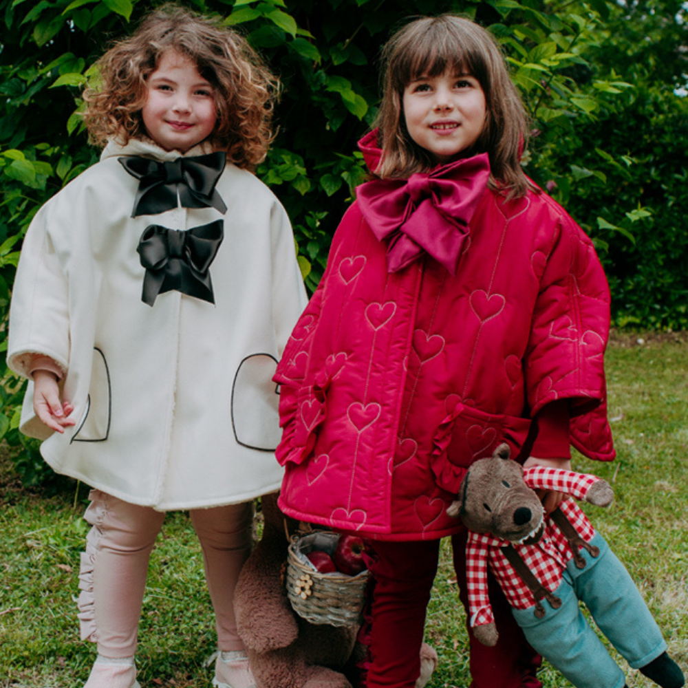 Terminata Mantellina Piumino Cappuccetto Rosso a cuori - immagine 7