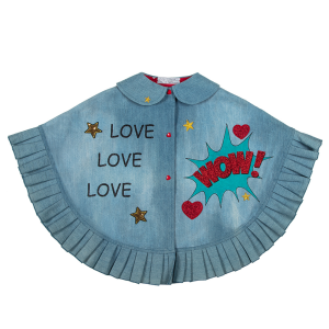 Ultime Taglie Giubbino Mantella Love dipinto a mano