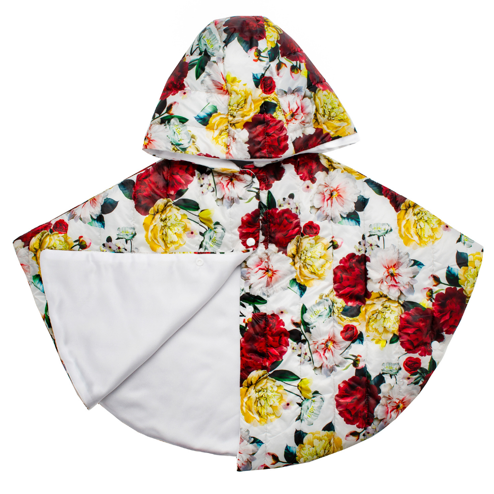 Terminata Piumino Mantellina a fiori da bambina - immagine 3