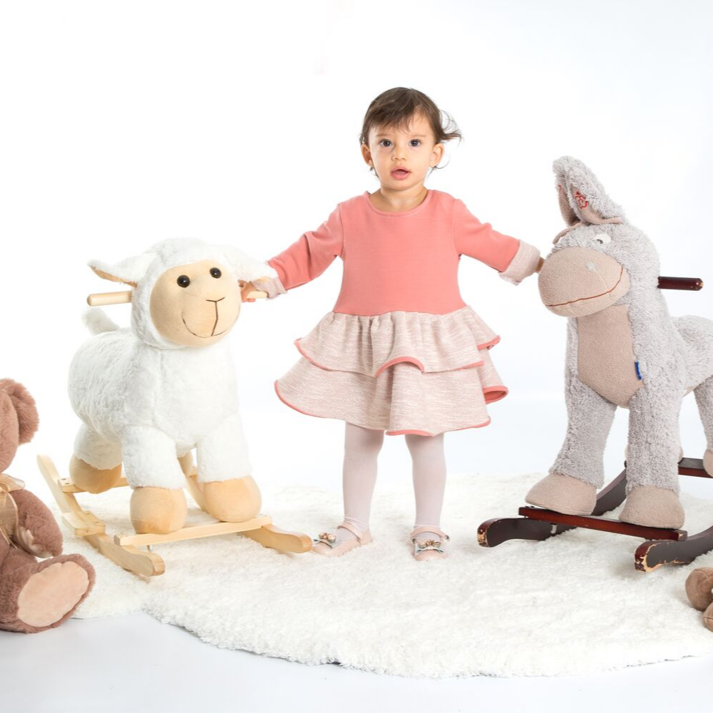 Terminato Abito bambina rosa in cotone - immagine 3