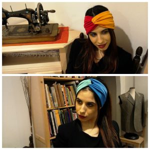 Fasce per capelli bicolore o trendy turbante