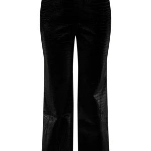 Alma Croco Pants - Nero