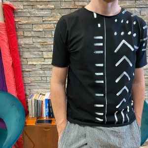 T shirt made in italy uomo artigianali serie limitata dipinte a mano