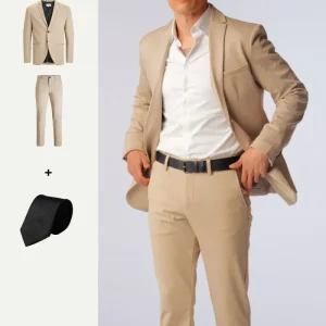 The Original Performance Suit™️ (Sabbia) + Cravatta - Pacchetto di vendita (V.I.P)