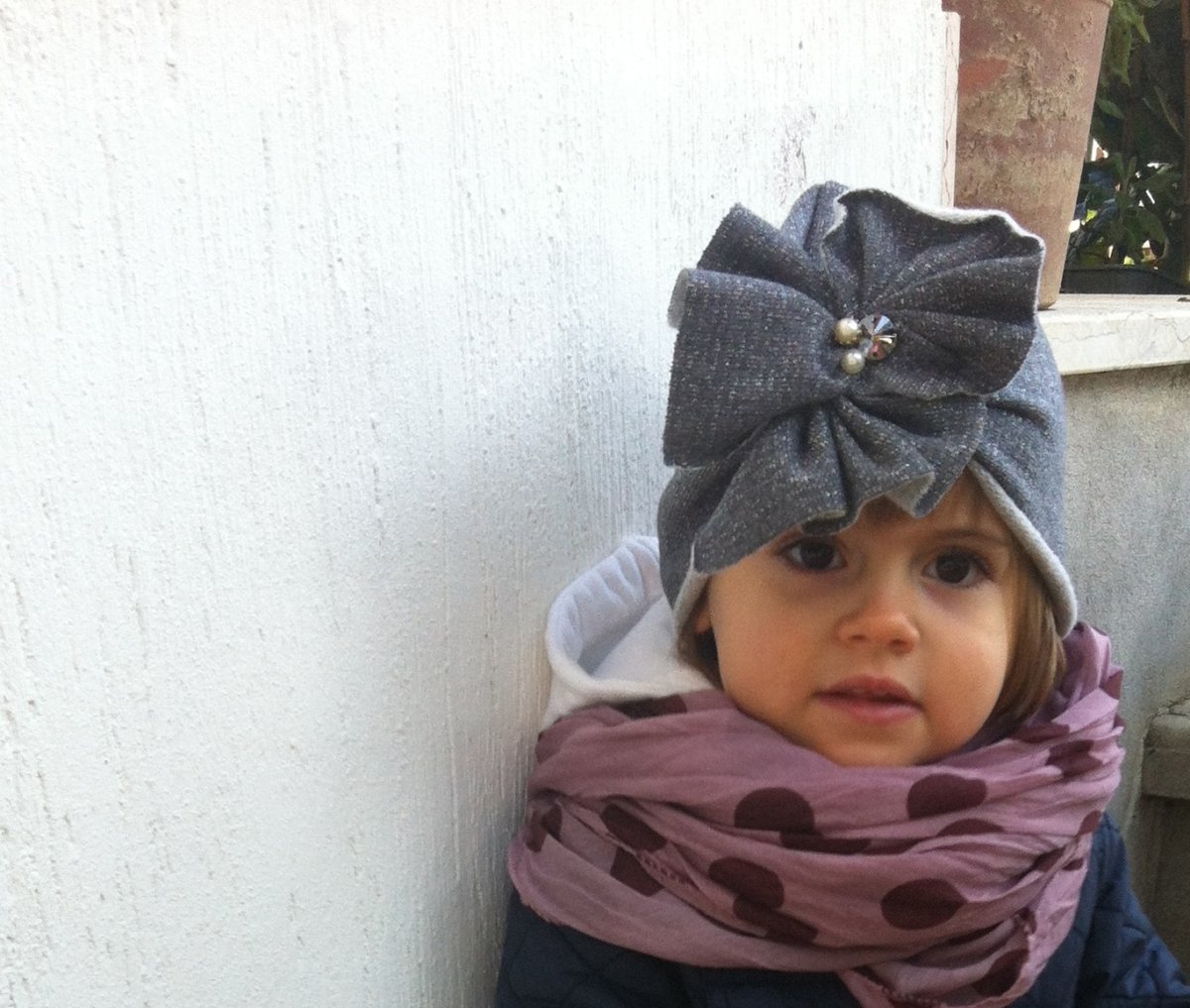 Cappello cloche turbante bambina - immagine 5