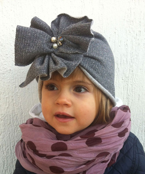 Cappello cloche turbante bambina - immagine 2