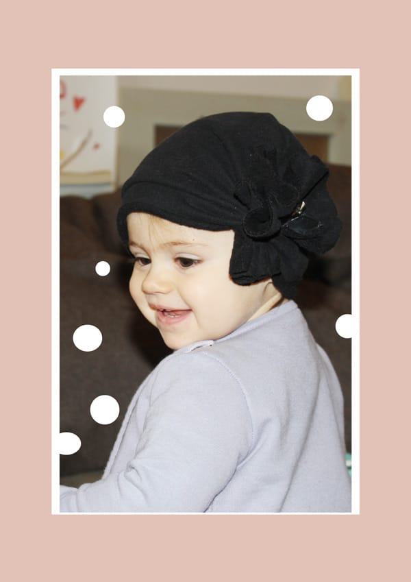 Cappello cloche turbante bambina - immagine 4